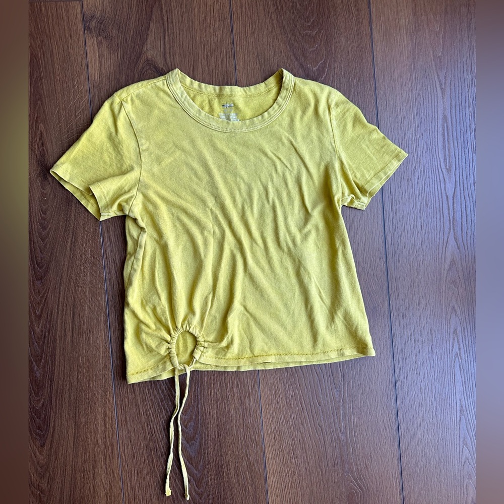 Aerie Yellow Drawstring Women's Tee shirt